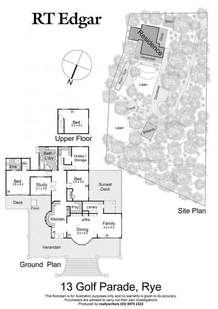 Floorplan of Homely house listing, 13 Golf Parade, Rye VIC 3941