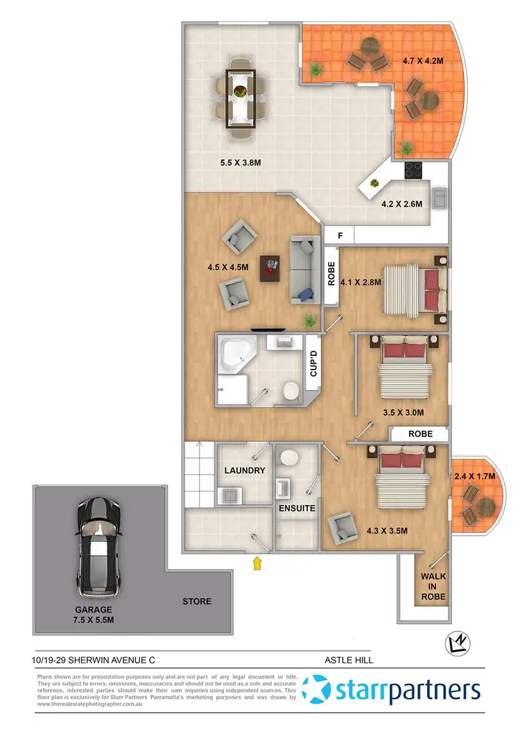 Floorplan of Homely apartment listing, 10/19-29 Sherwin Ave, Castle Hill NSW 2154
