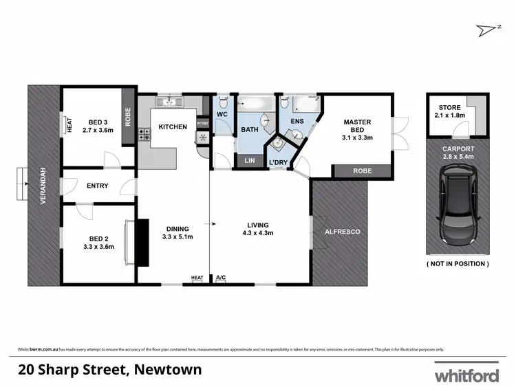 Floorplan of Homely house listing, 20 Sharp Street, Newtown VIC 3220