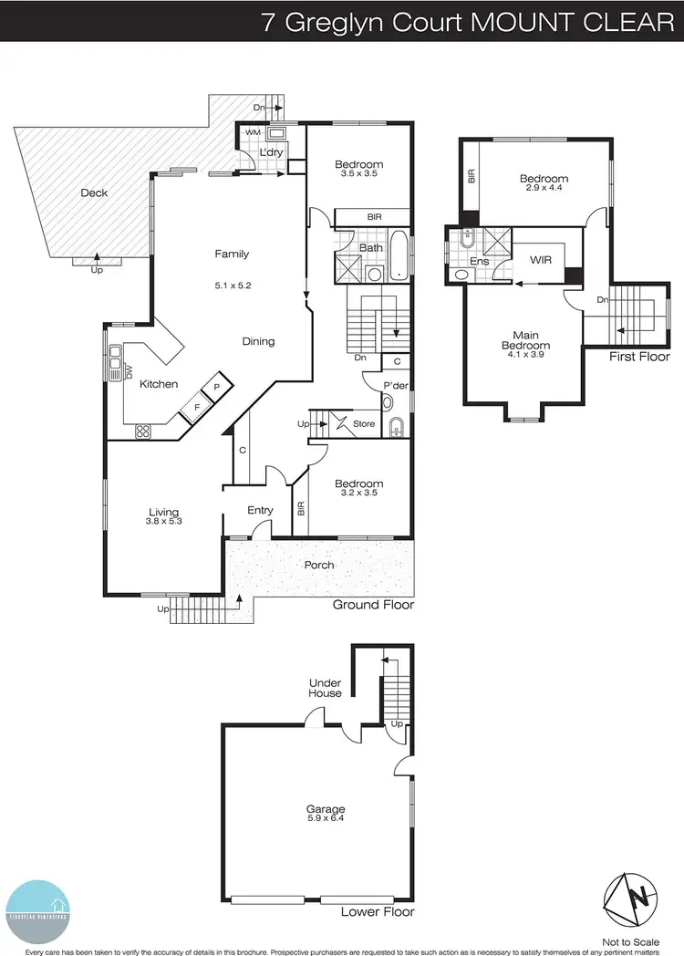 Floorplan of Homely house listing, 7 Greglyn Court, Mount Clear VIC 3350