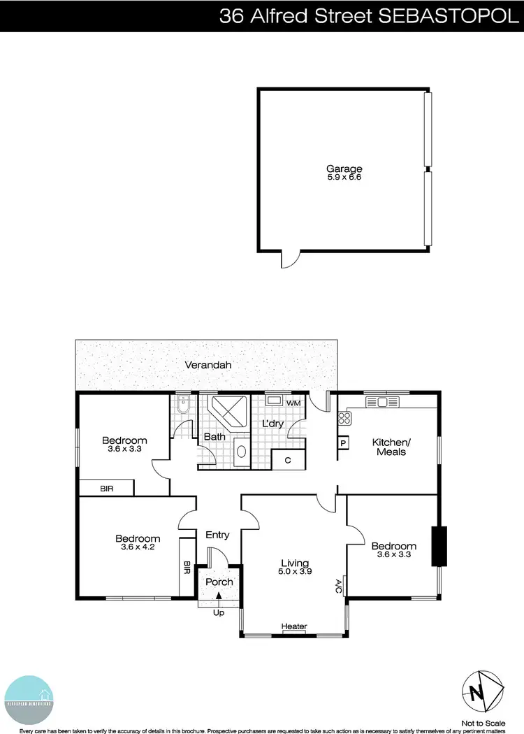 Floorplan of Homely house listing, 36 Alfred Street, Sebastopol VIC 3356