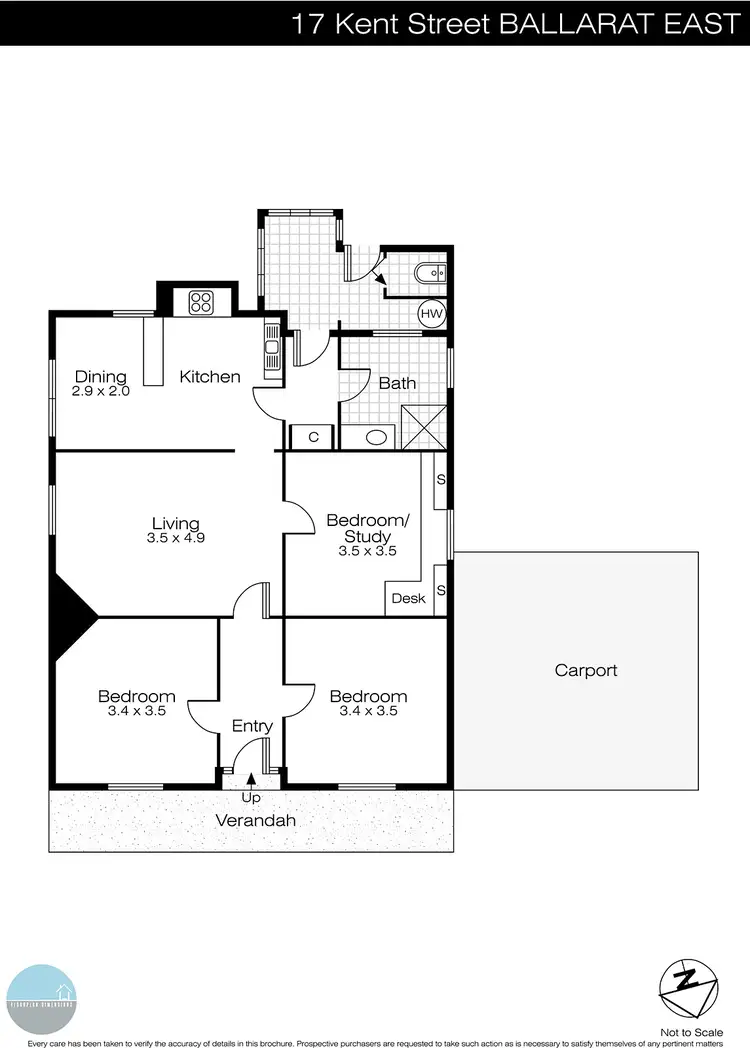 Floorplan of Homely house listing, 17 Kent Street, Ballarat Central VIC 3350