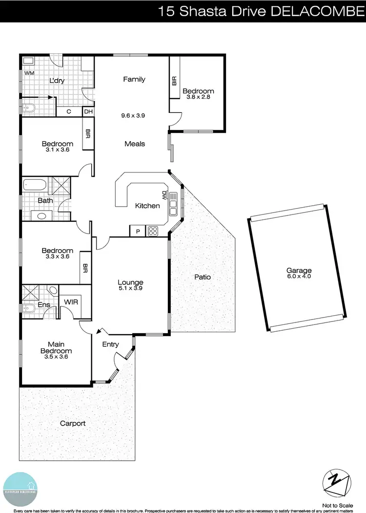 Floorplan of Homely house listing, 15 Shasta Drive, Delacombe VIC 3356