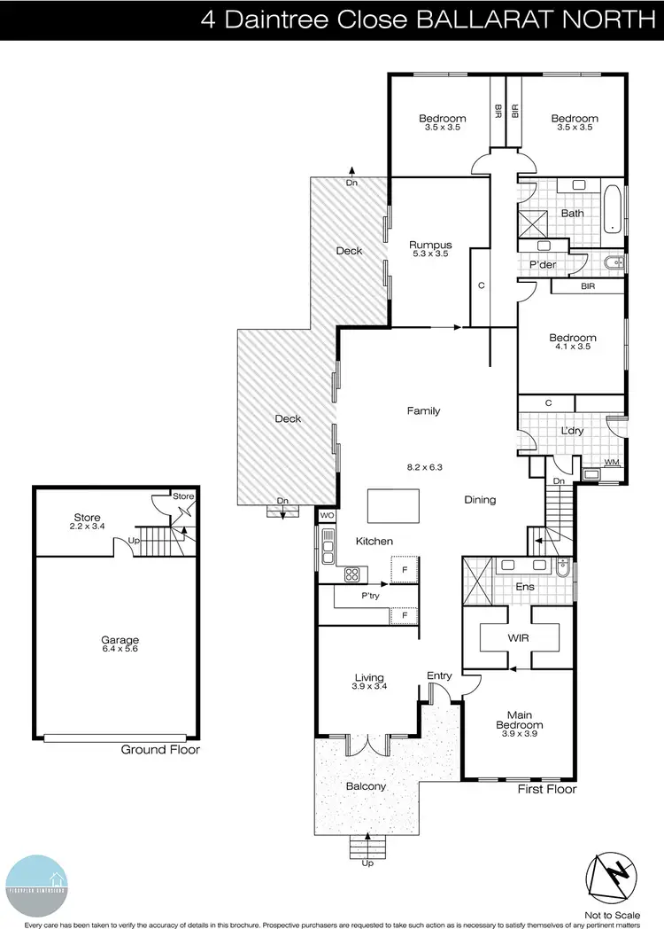 Floorplan of Homely house listing, 4 Daintree Close, Ballarat North VIC 3350