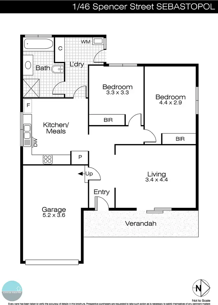 Floorplan of Homely unit listing, 1/46 Spencer Street, Sebastopol VIC 3356