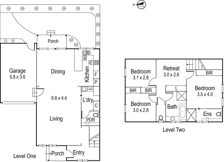 Floorplan of Homely townhouse listing, 4/194 Rosanna Road, Rosanna VIC 3084