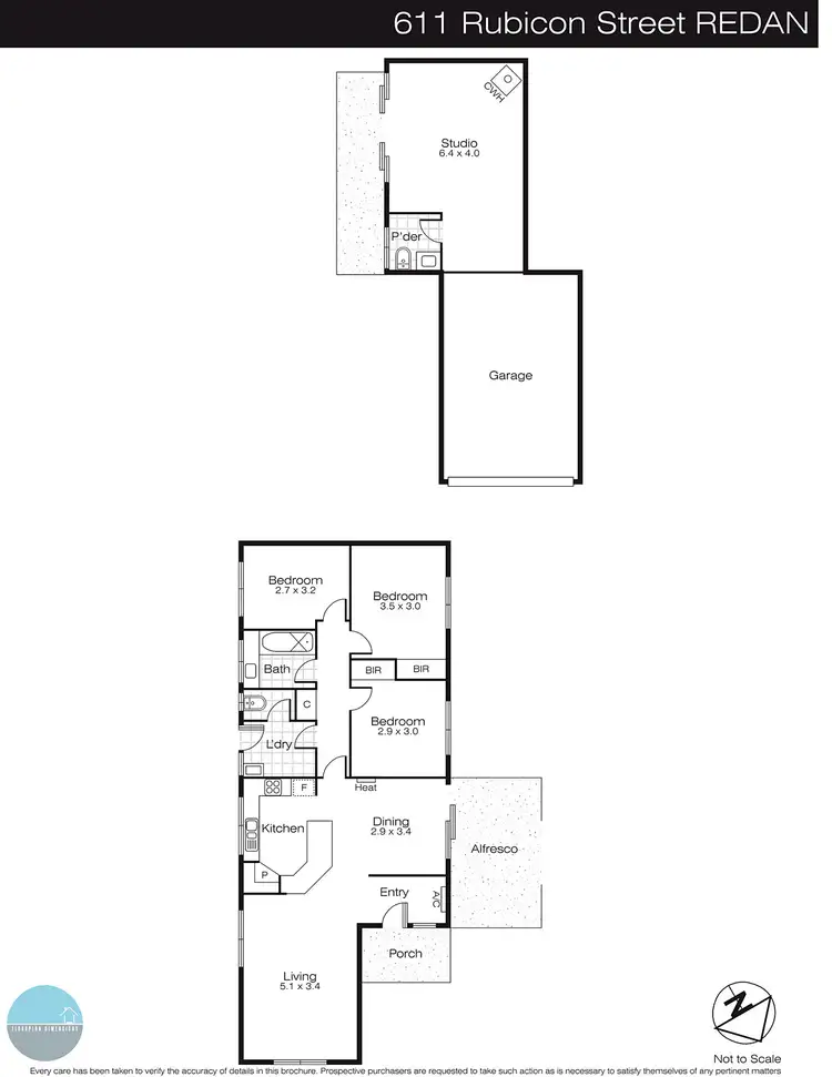 Floorplan of Homely house listing, 611 Rubicon Street, Redan VIC 3350