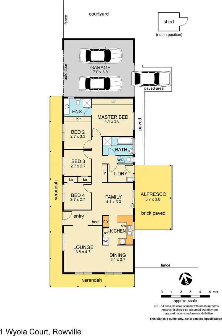 Floorplan of Homely house listing, 1 Wyola Court, Rowville VIC 3178