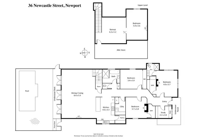Floorplan of Homely house listing, 36 Newcastle Street, Newport VIC 3015