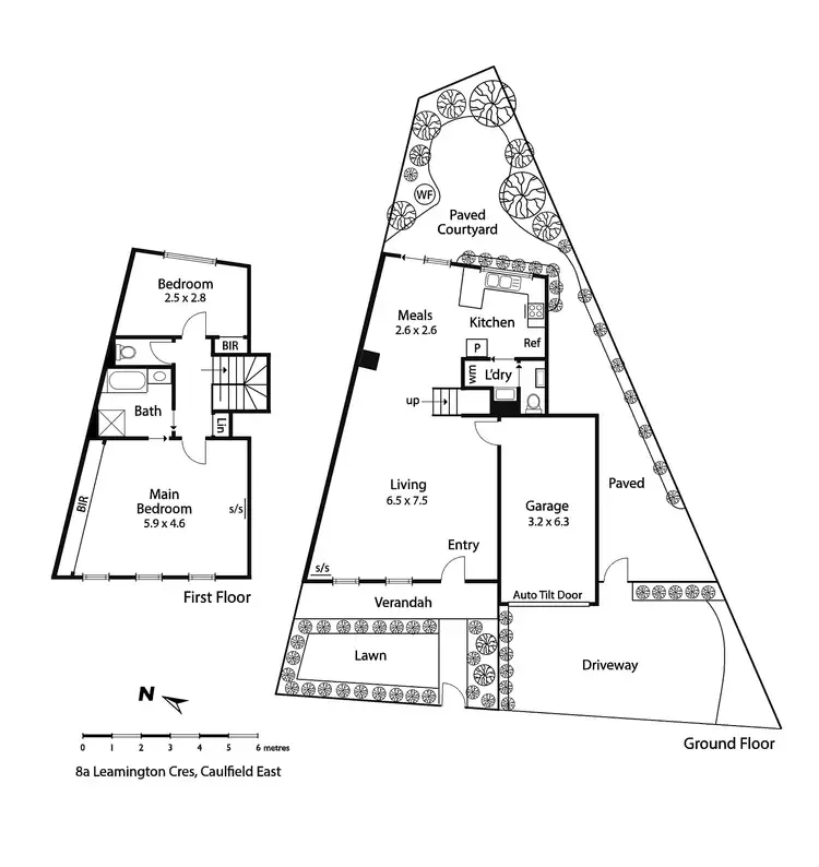 Floorplan of Homely townhouse listing, 8a Leamington Crescent, Caulfield East VIC 3145