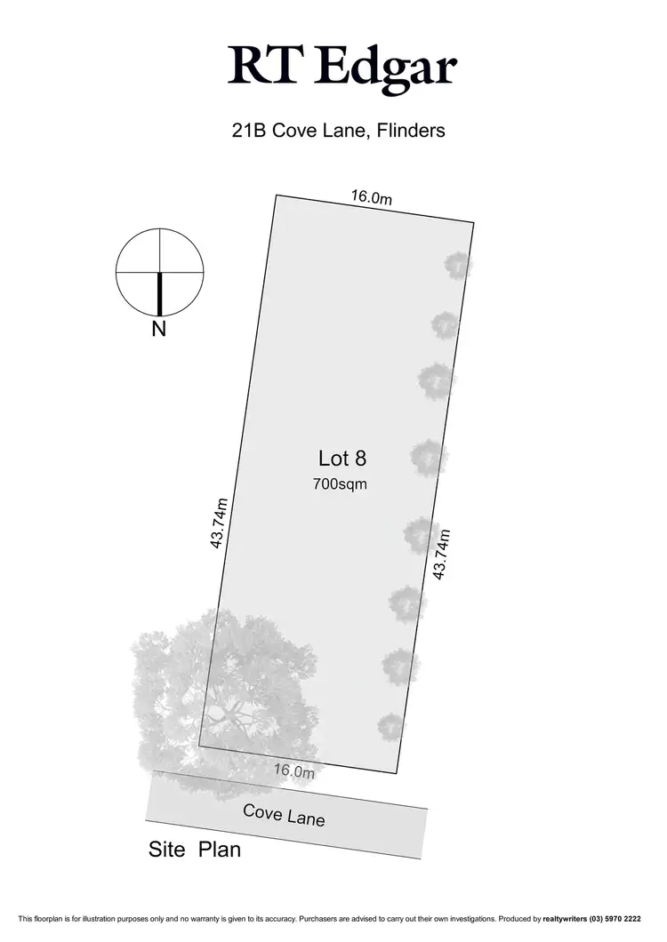 Floorplan of Homely land listing, 21B Cove Lane, Flinders VIC 3929