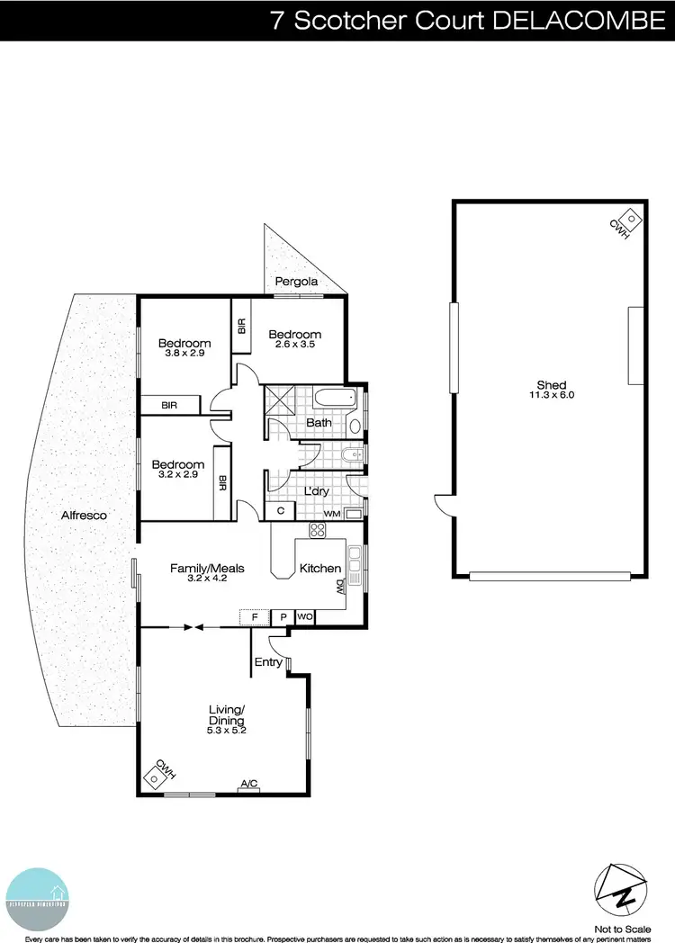 Floorplan of Homely house listing, 7 Scotcher Court, Delacombe VIC 3356