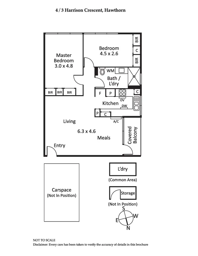 Floorplan of Homely apartment listing, 4/3 Harrison Crescent, Hawthorn VIC 3122