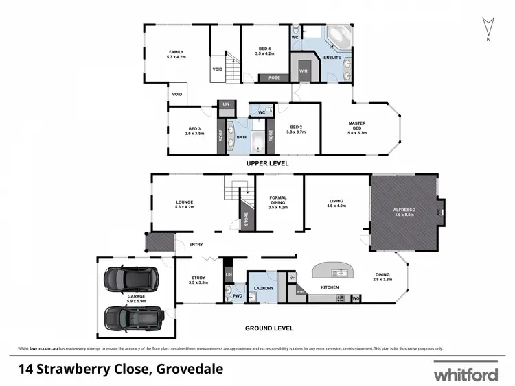Floorplan of Homely house listing, 14 Strawberry Close, Grovedale VIC 3216
