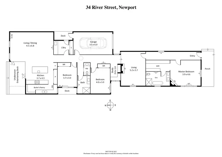 Floorplan of Homely house listing, 34 River Street, Newport VIC 3015
