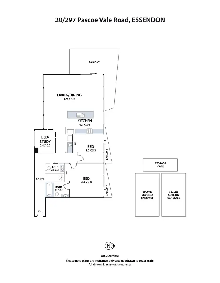 Floorplan of Homely apartment listing, 20/297 Pascoe Vale Road, Essendon VIC 3040