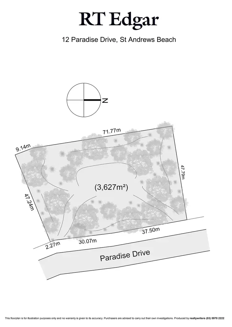 Floorplan of Homely land listing, 12 Paradise Drive, St Andrews Beach VIC 3941