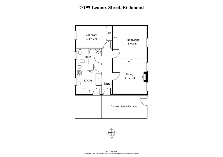 Floorplan of Homely apartment listing, 7/199 Lennox Street, Richmond VIC 3121