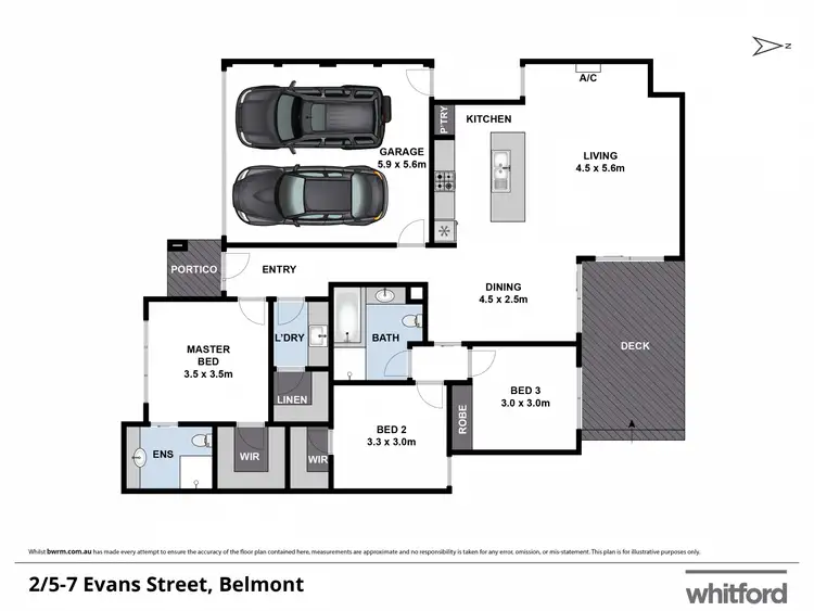 Floorplan of Homely townhouse listing, 2/5 Evans Street, Belmont VIC 3216