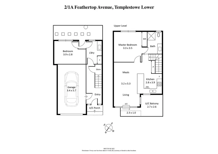 Floorplan of Homely townhouse listing, 2/1a Feathertop Avenue, Templestowe Lower VIC 3107