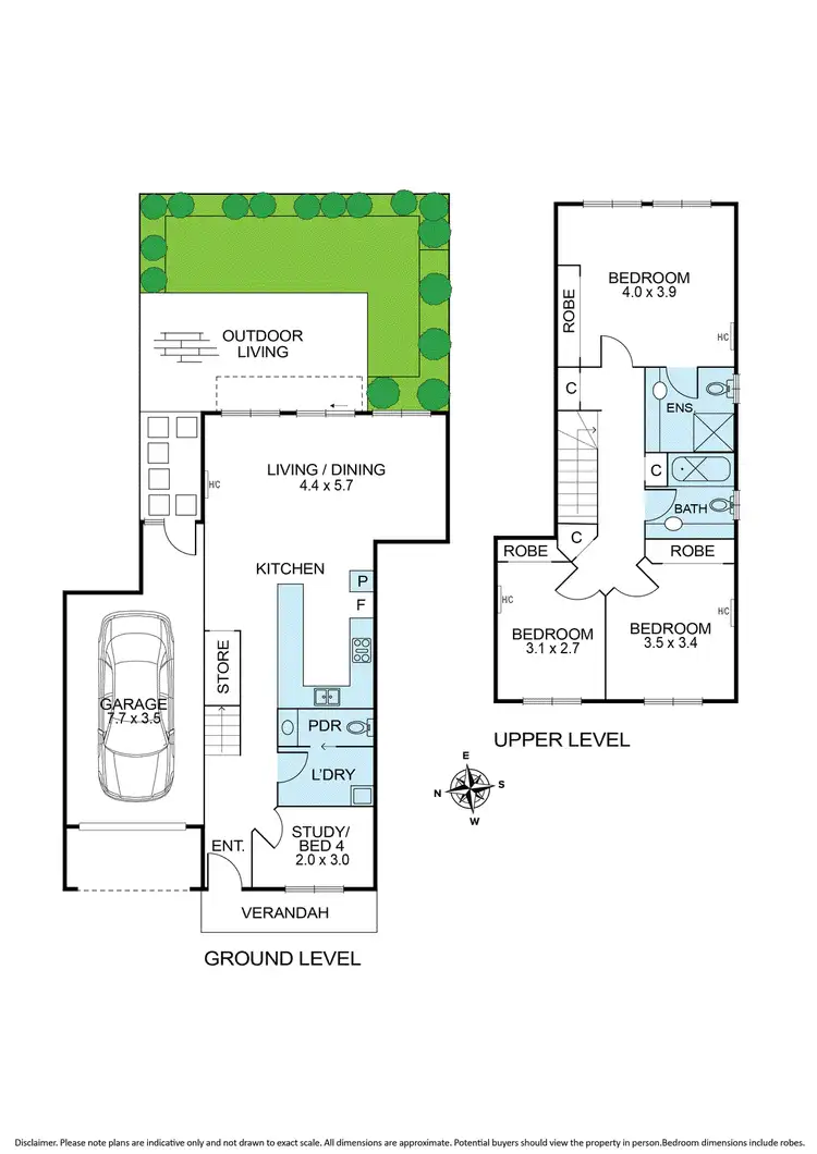 Floorplan of Homely townhouse listing, 3/90 Oriel Road, Ivanhoe VIC 3079