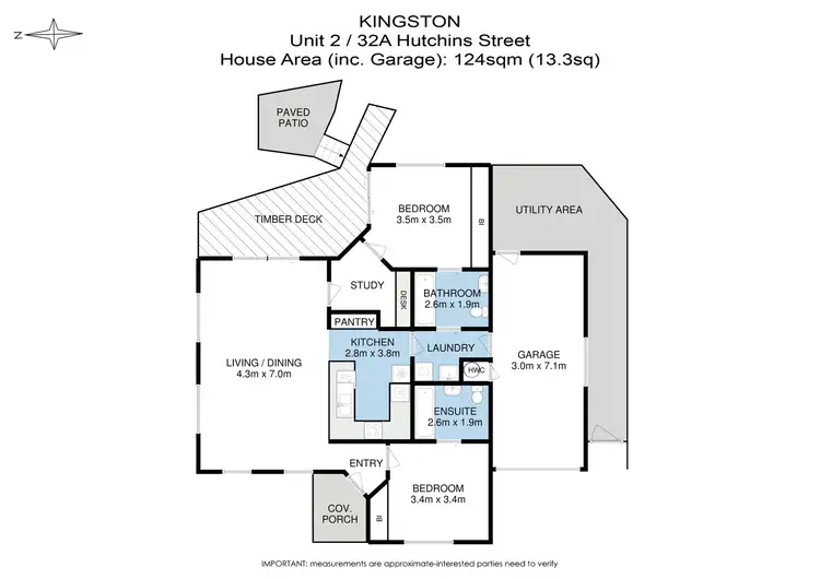 Floorplan of Homely apartment listing, 2/32A Hutchins Street, Kingston TAS 7050