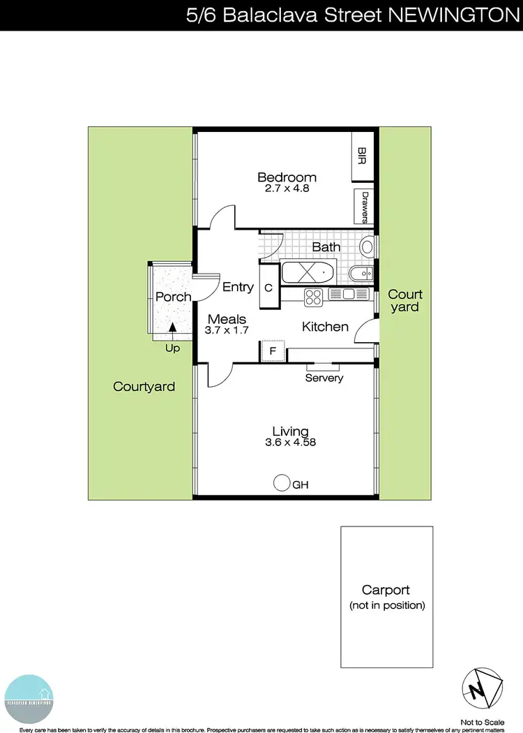 Floorplan of Homely unit listing, 5/6 Balaclava Street, Newington VIC 3350