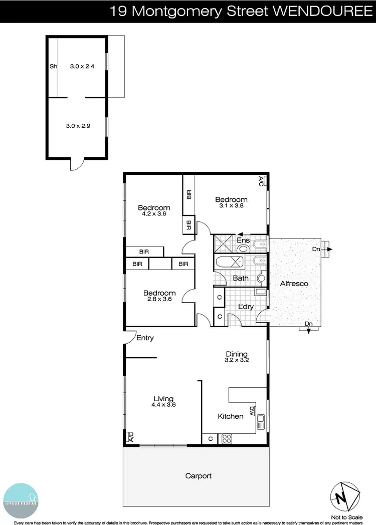 Floorplan of Homely house listing, 19 Montgomery Street, Wendouree VIC 3355