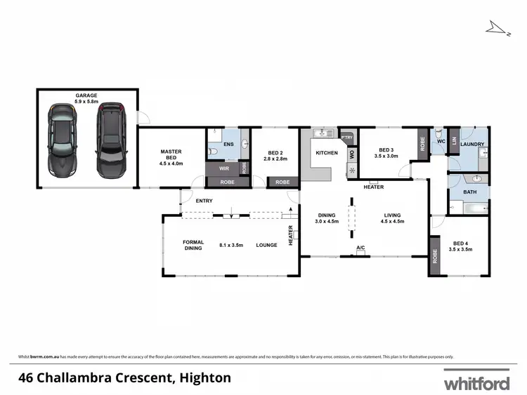 Floorplan of Homely house listing, 46 Challambra Crescent, Highton VIC 3216