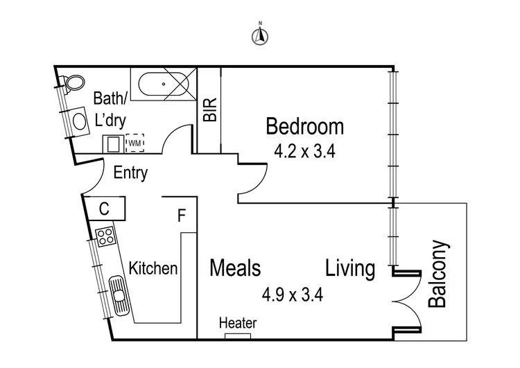 Floorplan of Homely apartment listing, 8/101 Lower Heidelberg Road, Ivanhoe VIC 3079