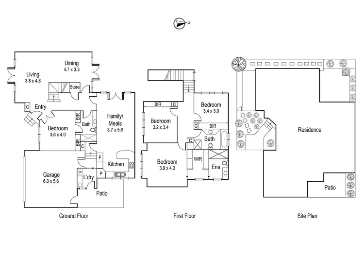Floorplan of Homely townhouse listing, 3/12-14 Silverdale Road, Eaglemont VIC 3084