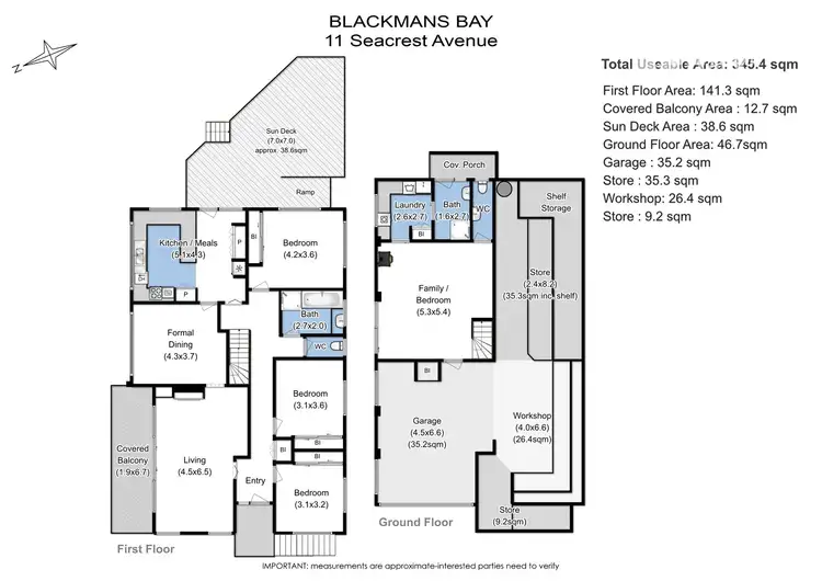 Floorplan of Homely house listing, 11 Seacrest Avenue, Blackmans Bay TAS 7052