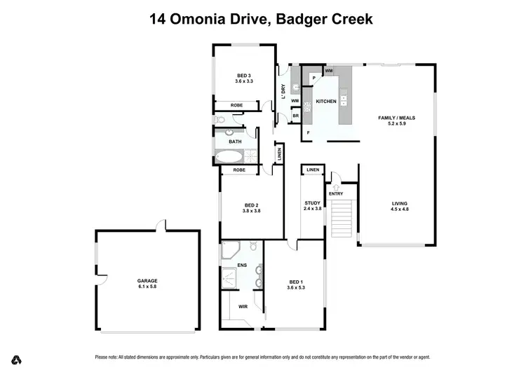 Floorplan of Homely house listing, 14 Omonia Drive, Badger Creek VIC 3777
