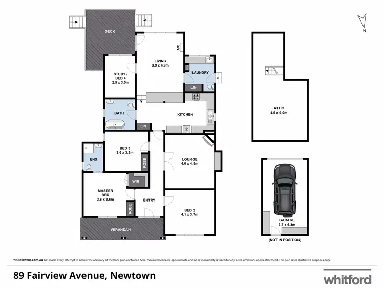 Floorplan of Homely house listing, 89 Fairview Avenue, Newtown VIC 3220