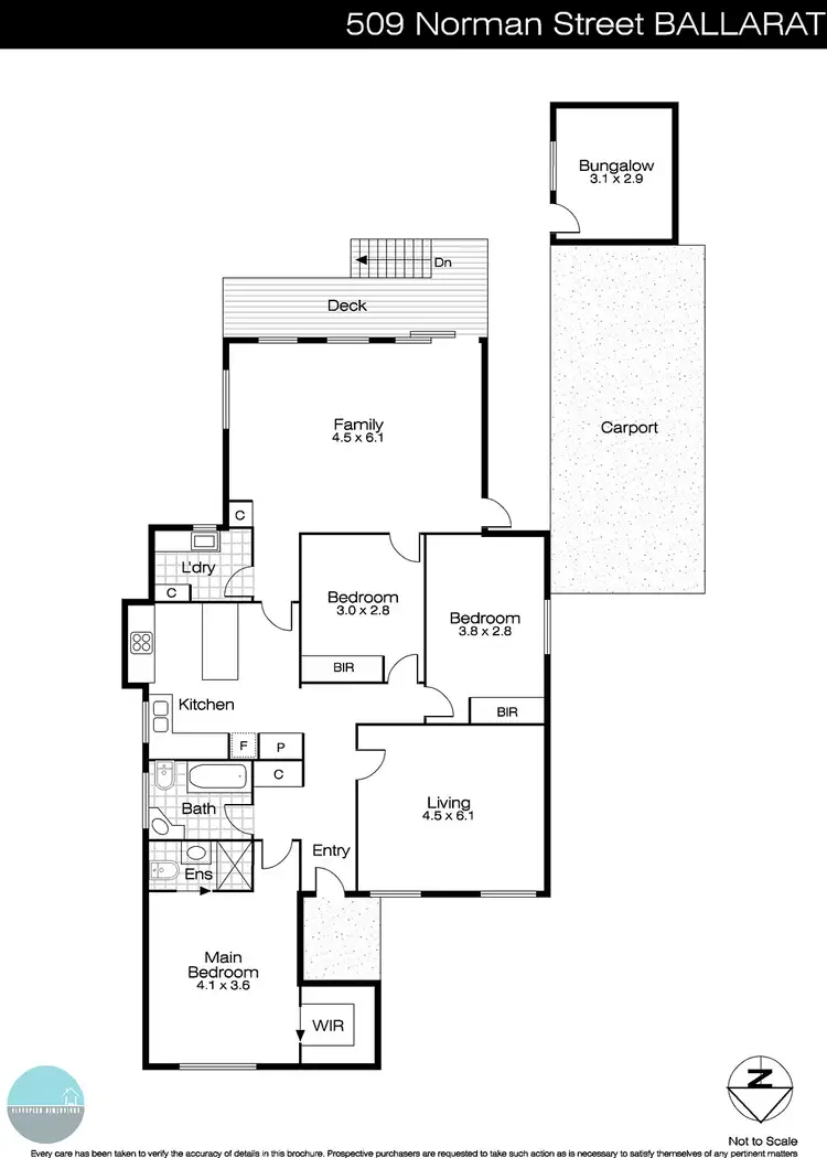 Floorplan of Homely house listing, 509 Norman Street, Ballarat North VIC 3350