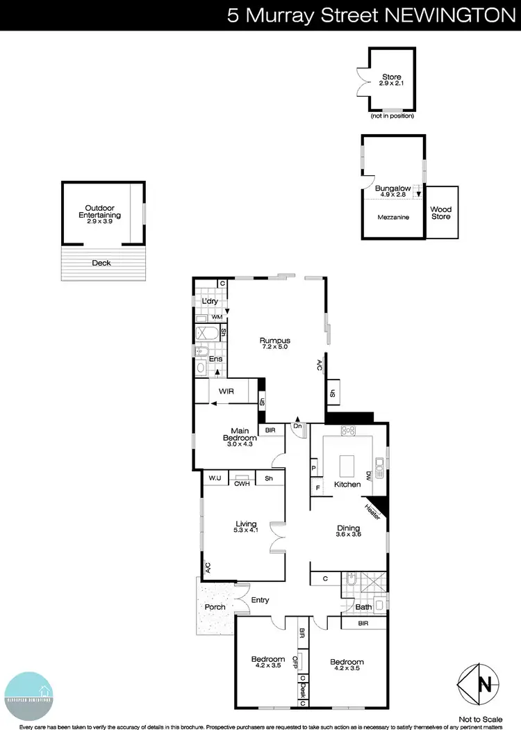 Floorplan of Homely house listing, 5 Murray Street, Newington VIC 3350