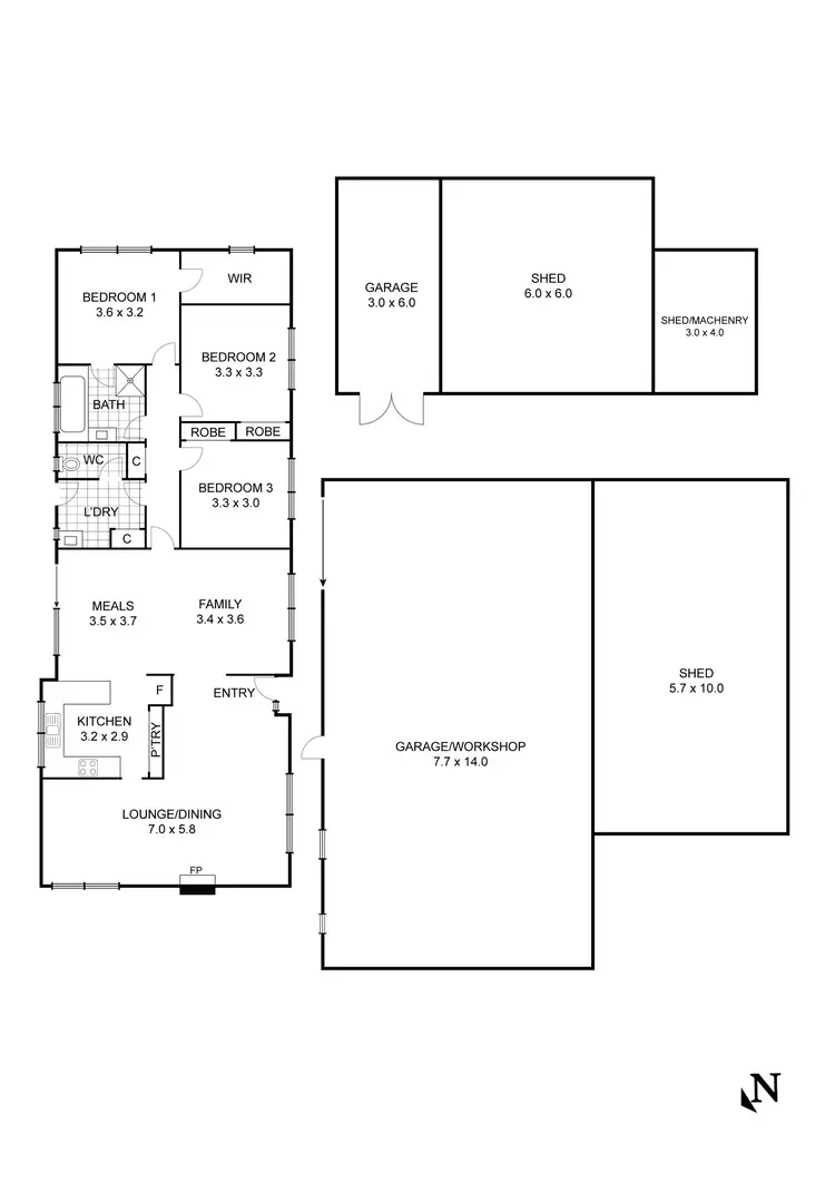 Floorplan of Homely rural property listing, 740 Tallarook-Pyalong Road, Tallarook VIC 3659