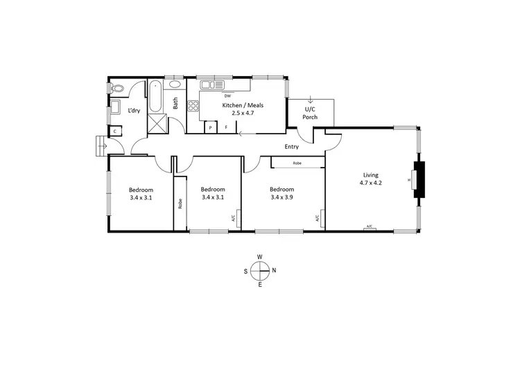 Floorplan of Homely house listing, 97 Anderson Street, Newport VIC 3015