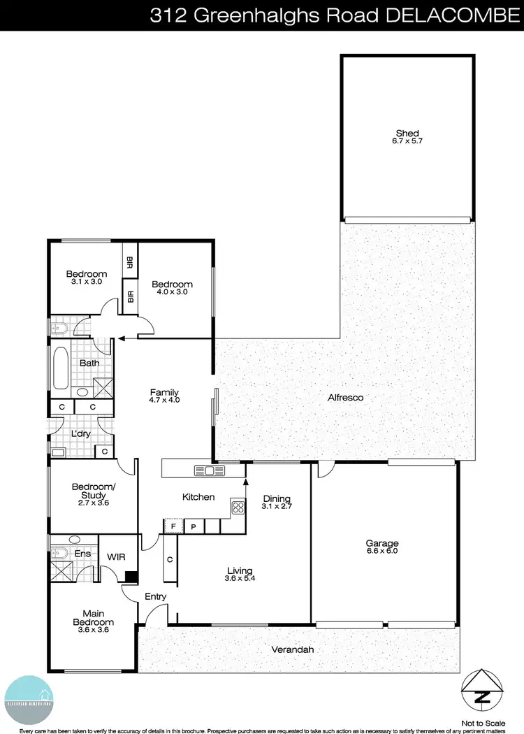 Floorplan of Homely house listing, 312 Greenhalghs Road, Delacombe VIC 3356