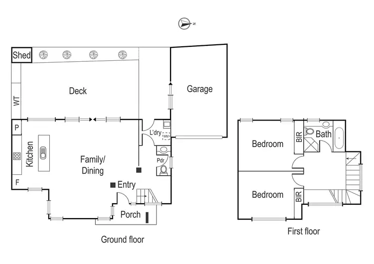 Floorplan of Homely townhouse listing, 2/422 Lower Plenty Road, Viewbank VIC 3084