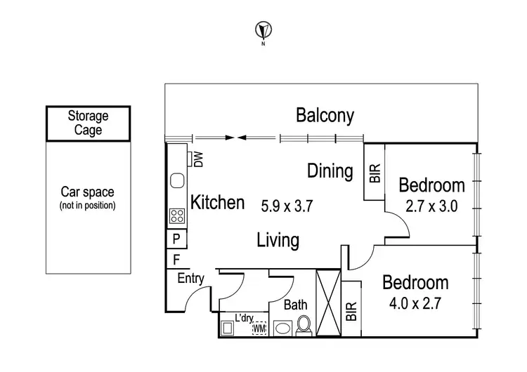 Floorplan of Homely apartment listing, 518/92 Albert Street, Brunswick East VIC 3057