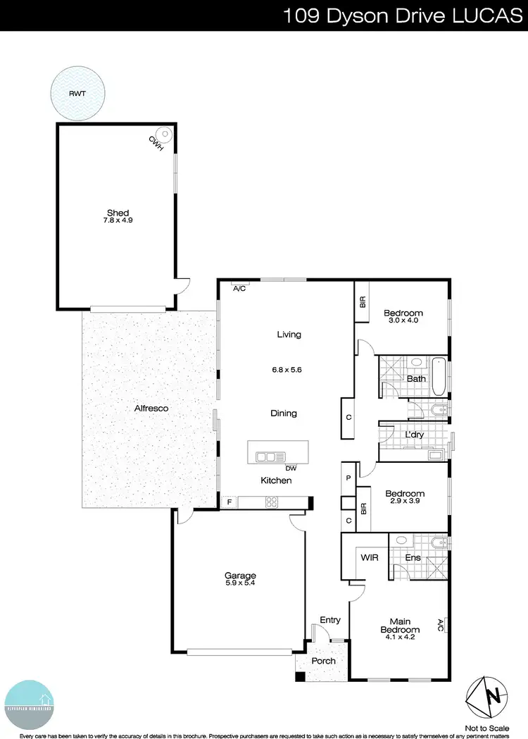 Floorplan of Homely house listing, 109 Dyson Drive, Alfredton VIC 3350