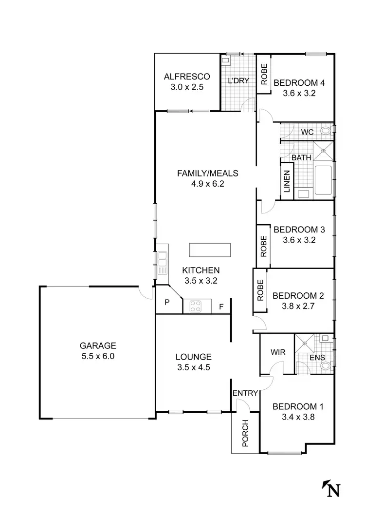 Floorplan of Homely house listing, 18 Mikada Boulevard, Kilmore VIC 3764