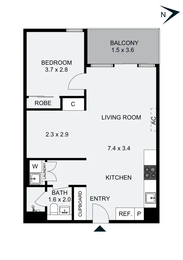 Floorplan of Homely apartment listing, 1307E/888 Collins Street, Docklands VIC 3008