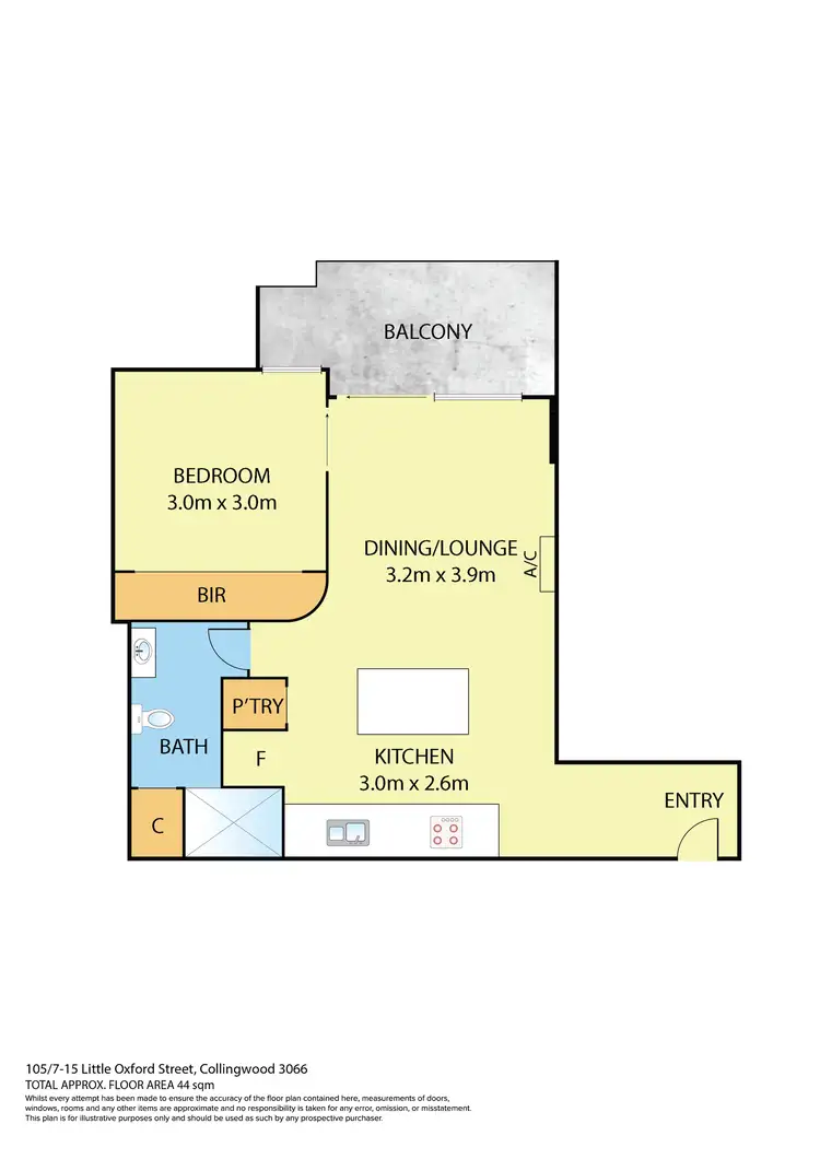 Floorplan of Homely apartment listing, 105/7-15 Little Oxford  Street, Collingwood VIC 3066