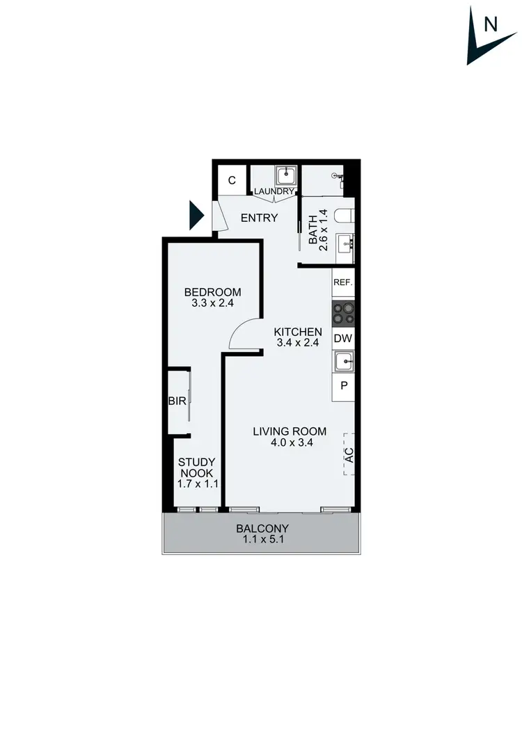 Floorplan of Homely apartment listing, 1201/36 Latrobe Street, Melbourne VIC 3000