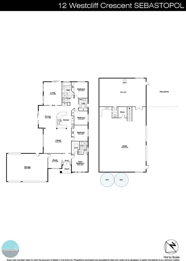 Floorplan of Homely house listing, 12 Westcliffe Crescent, Sebastopol VIC 3356