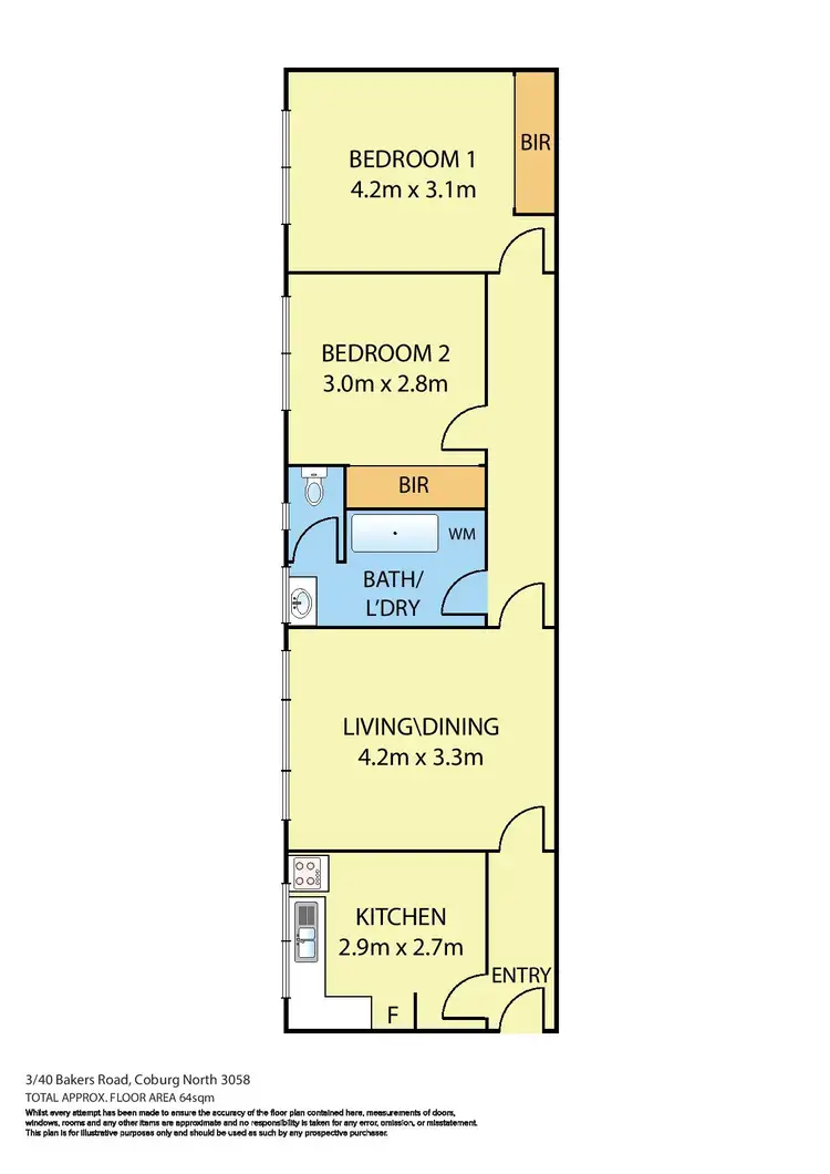 Floorplan of Homely apartment listing, 3/40 Bakers Road, Coburg North VIC 3058