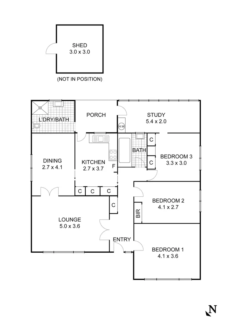Floorplan of Homely house listing, 54A Gavan Street, Broadford VIC 3658