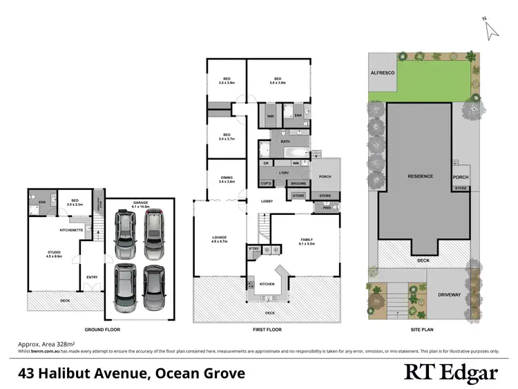 Floorplan of Homely house listing, 43 Halibut Avenue, Ocean Grove VIC 3226